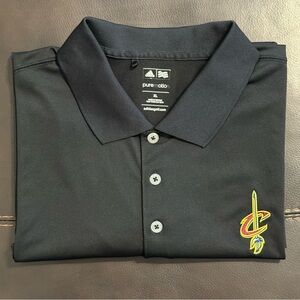 Cleveland Cavaliers NBA Adidas Black Polo Shirt Size XL